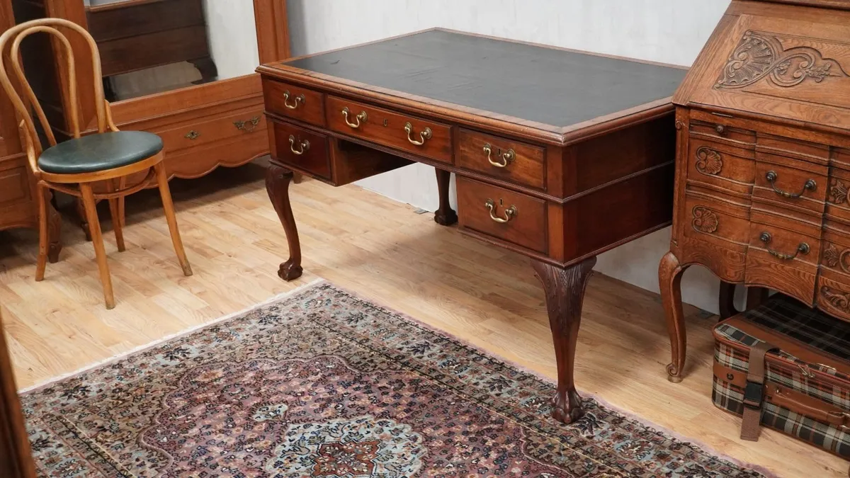 c.1900 Revival Mahogany Writing Desk - Image 2