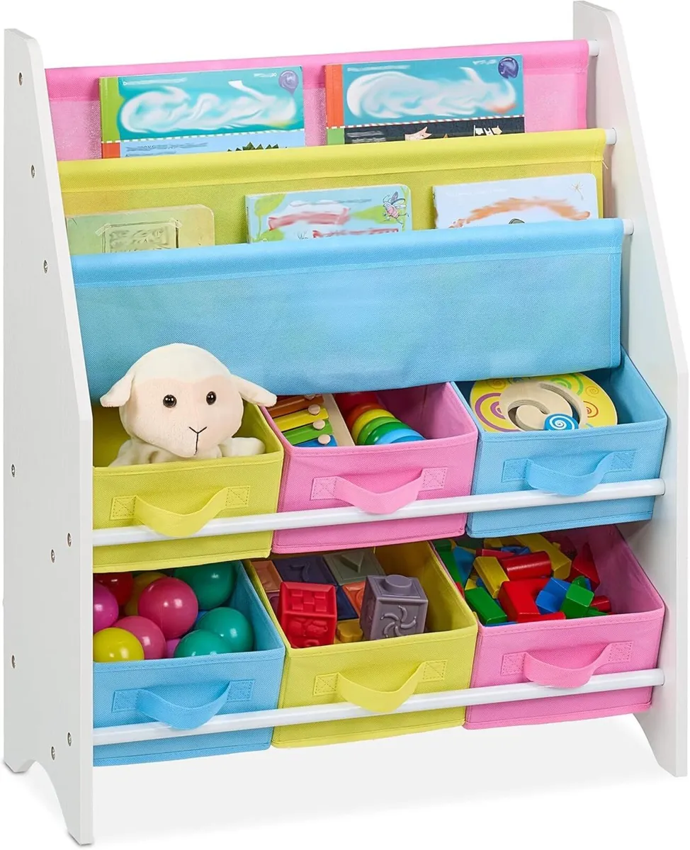 Children's Shelf 6 Boxes Compartments for Books - Image 1