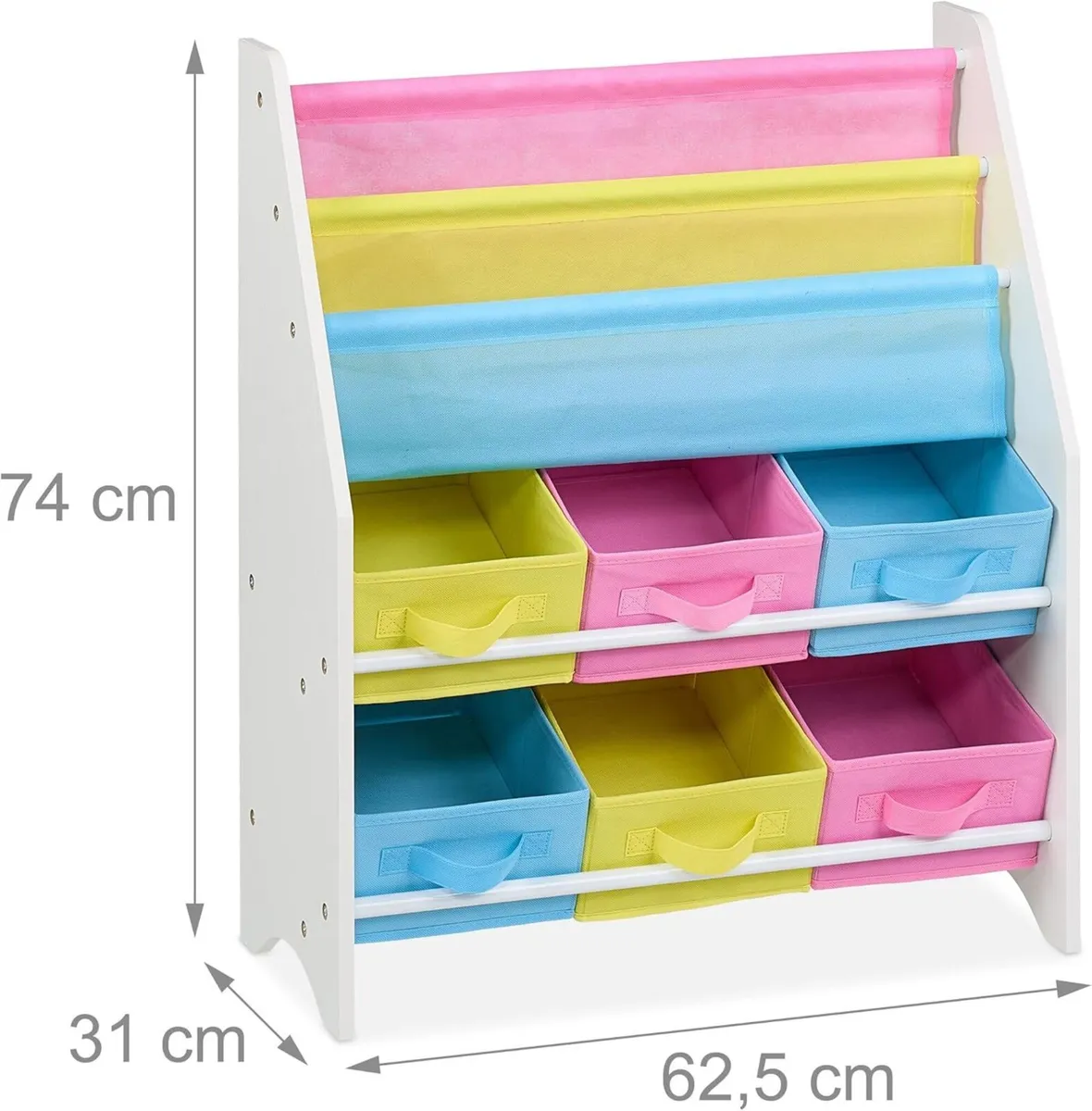 Children's Shelf 6 Boxes Compartments for Books - Image 3