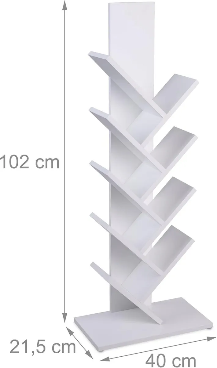 Tree Bookshelf 9 Tiers 102x40x21.5 cm for Books - Image 3