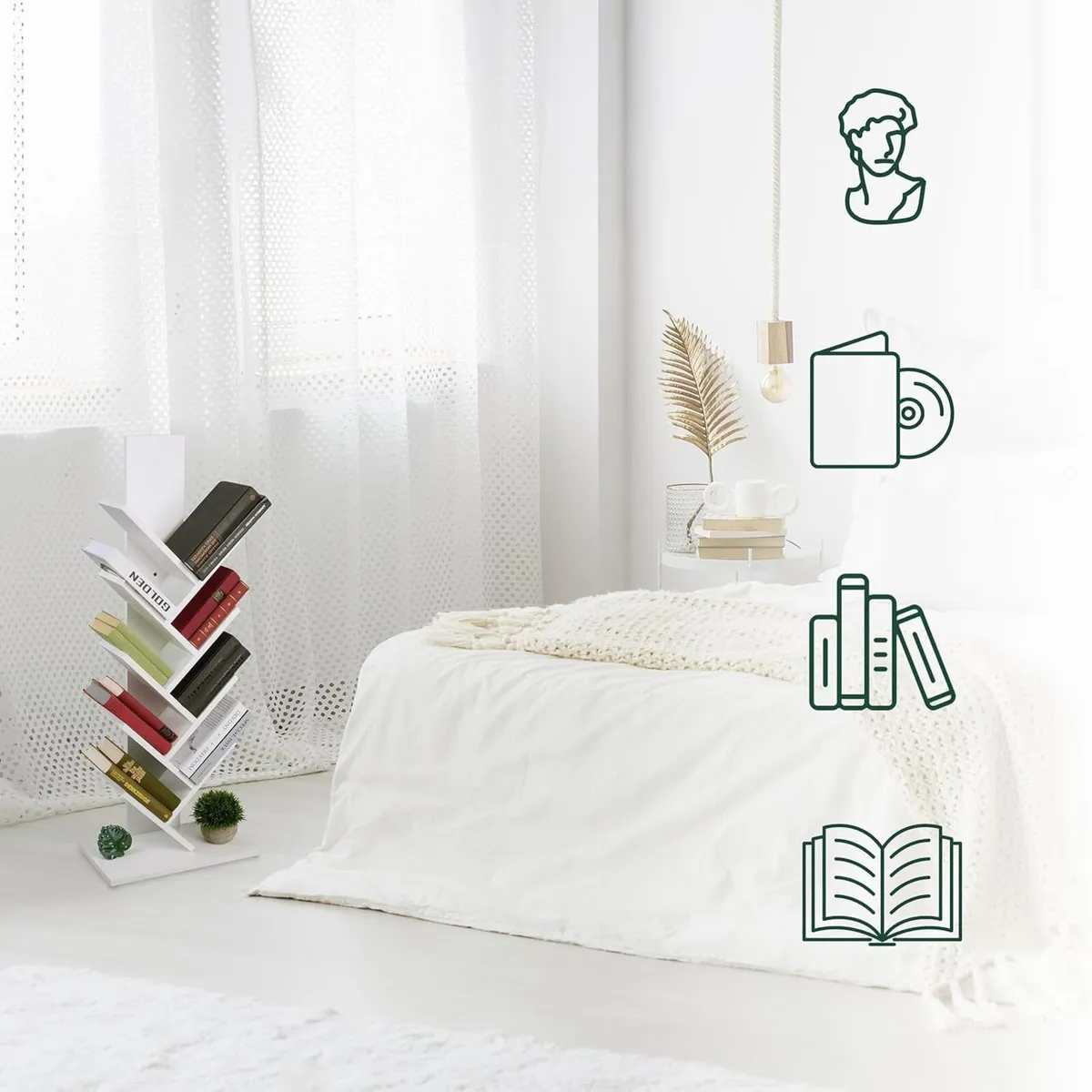 Tree Bookshelf 9 Tiers 102x40x21.5 cm for Books - Image 4