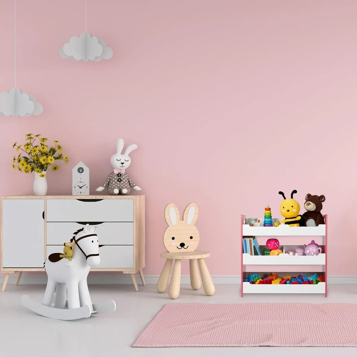 Children's Shelf 5 Compartments Storage with - Image 2