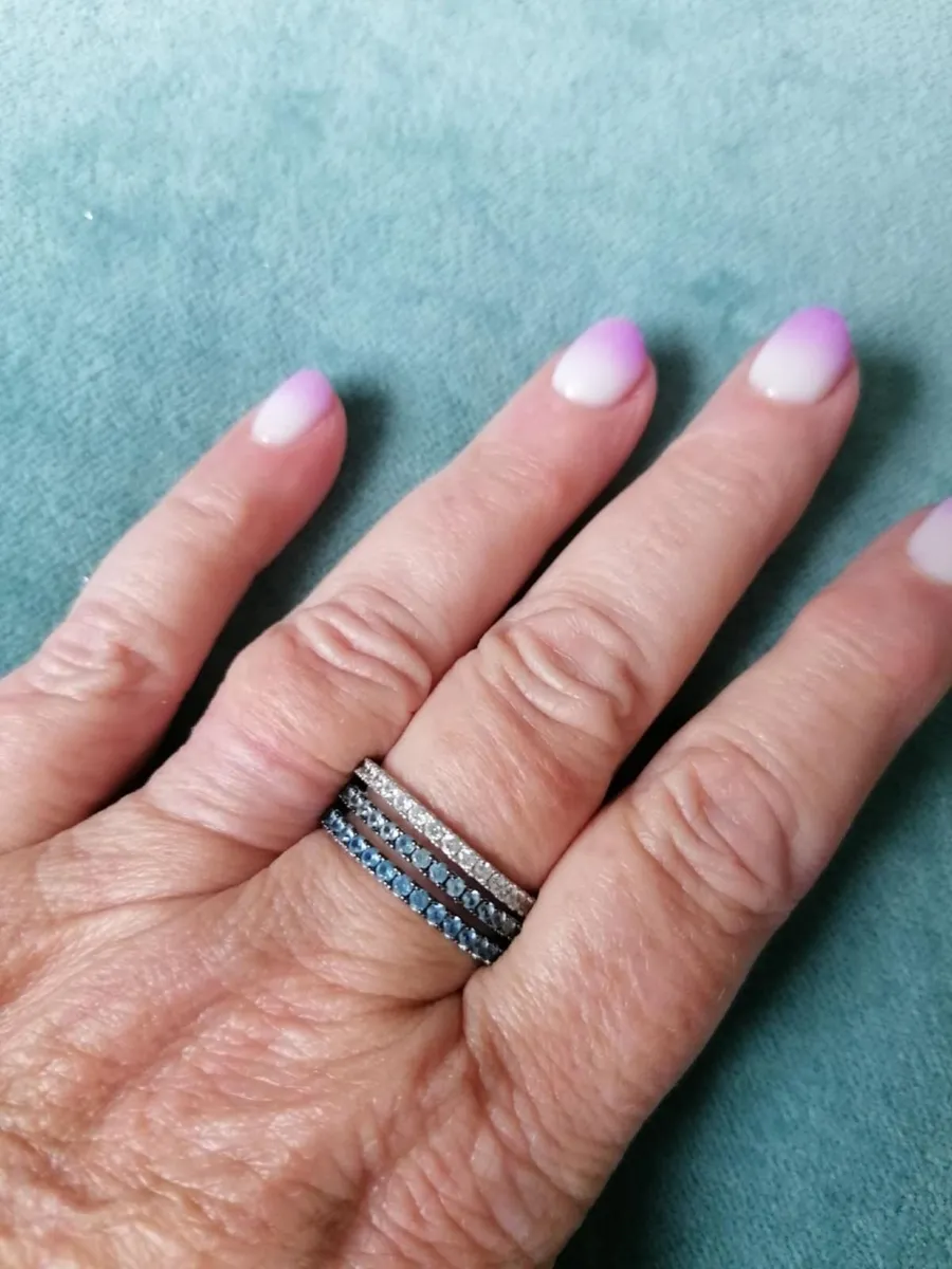 Treble Layered Sterling Silver Ring - Image 4