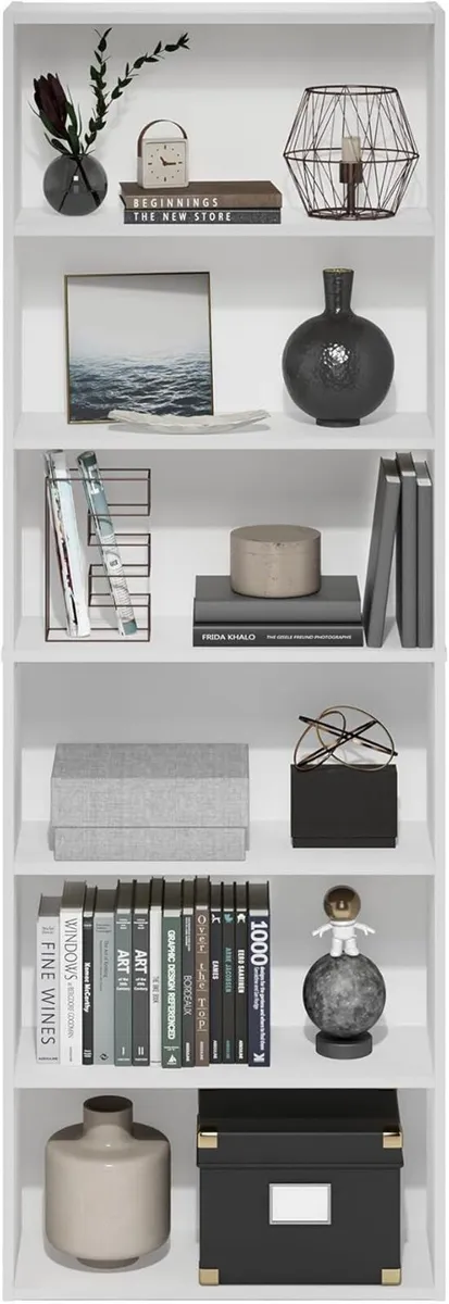 JAYA Book Shelf 6-Tier Bookshelf Free Standing - Image 4