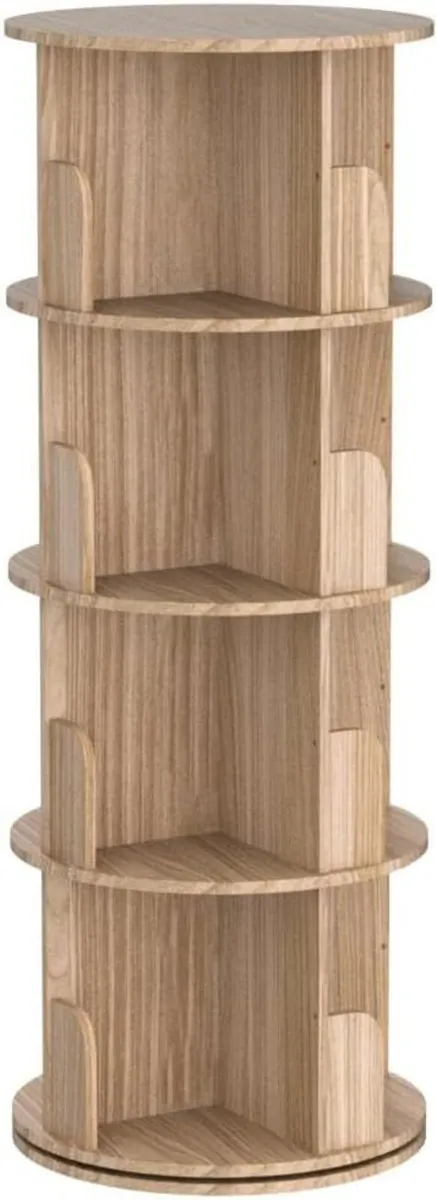 Rotating Bookshelf 360 Display 4 Tier Floor - Image 4