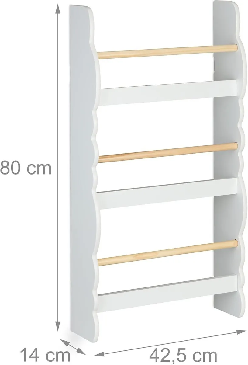 Children's Bookshelf Cloud Design 3 Compartments - Image 3
