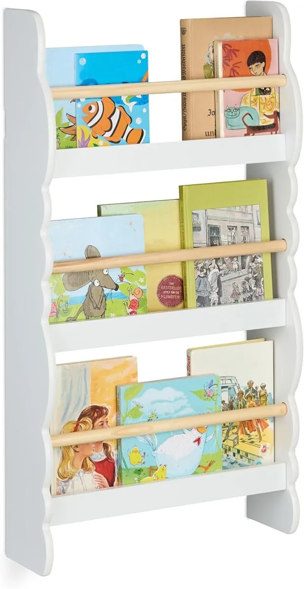 Children's Bookshelf Cloud Design 3 Compartments - Image 1