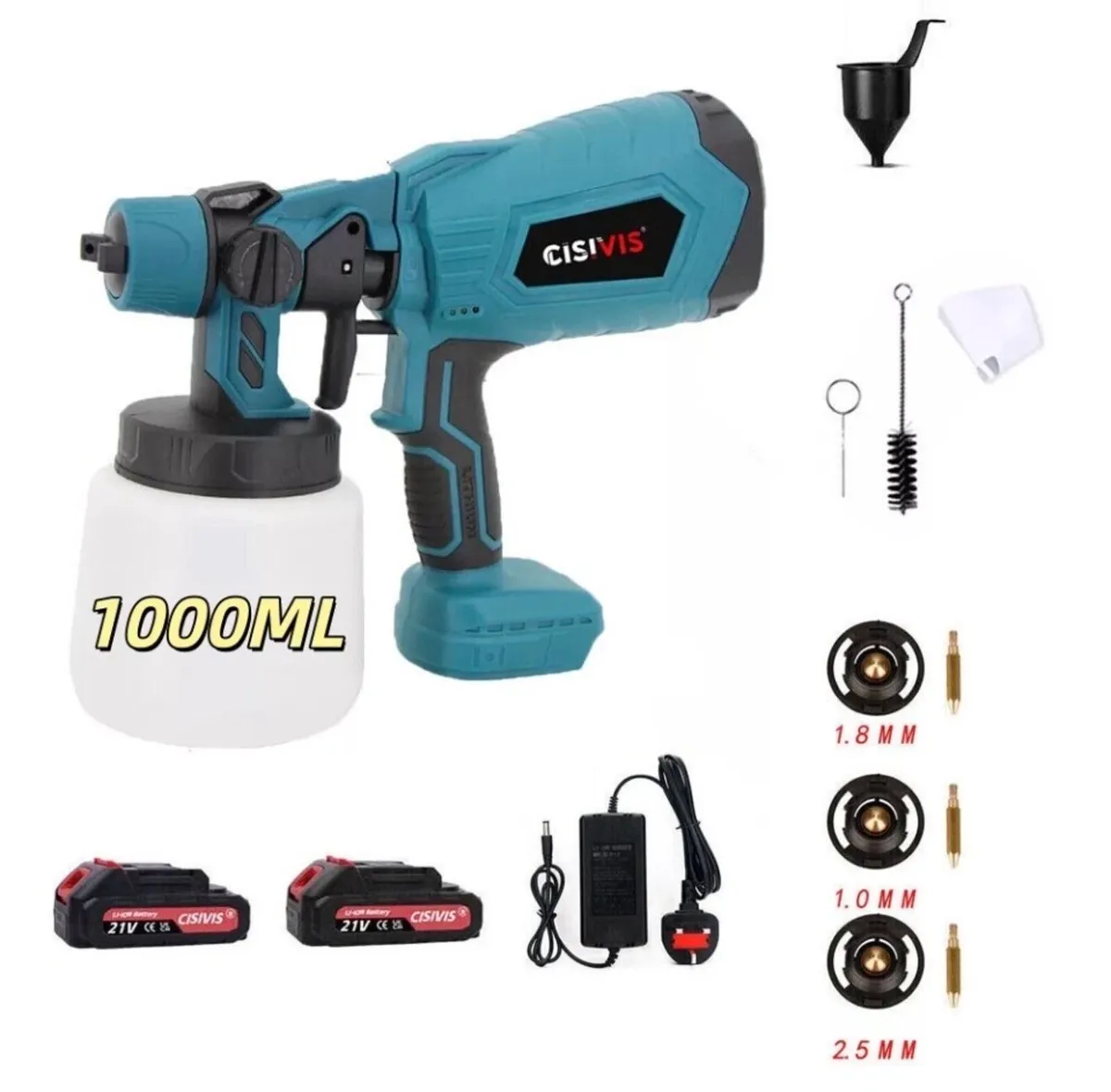 Cordless Paint Sprayer Fence Wall HVLP 2xBatteries - Image 1