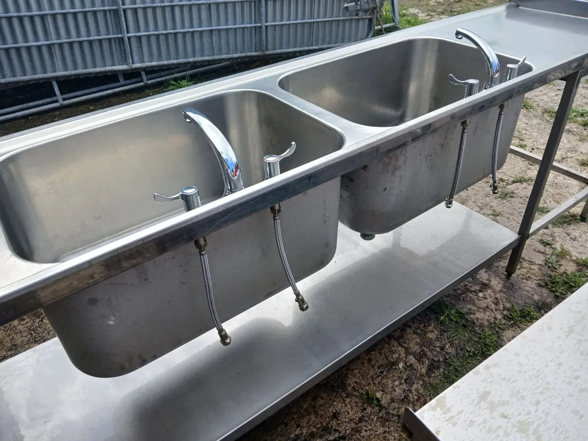 Commercial  heavey duty sink unit complete - Image 2