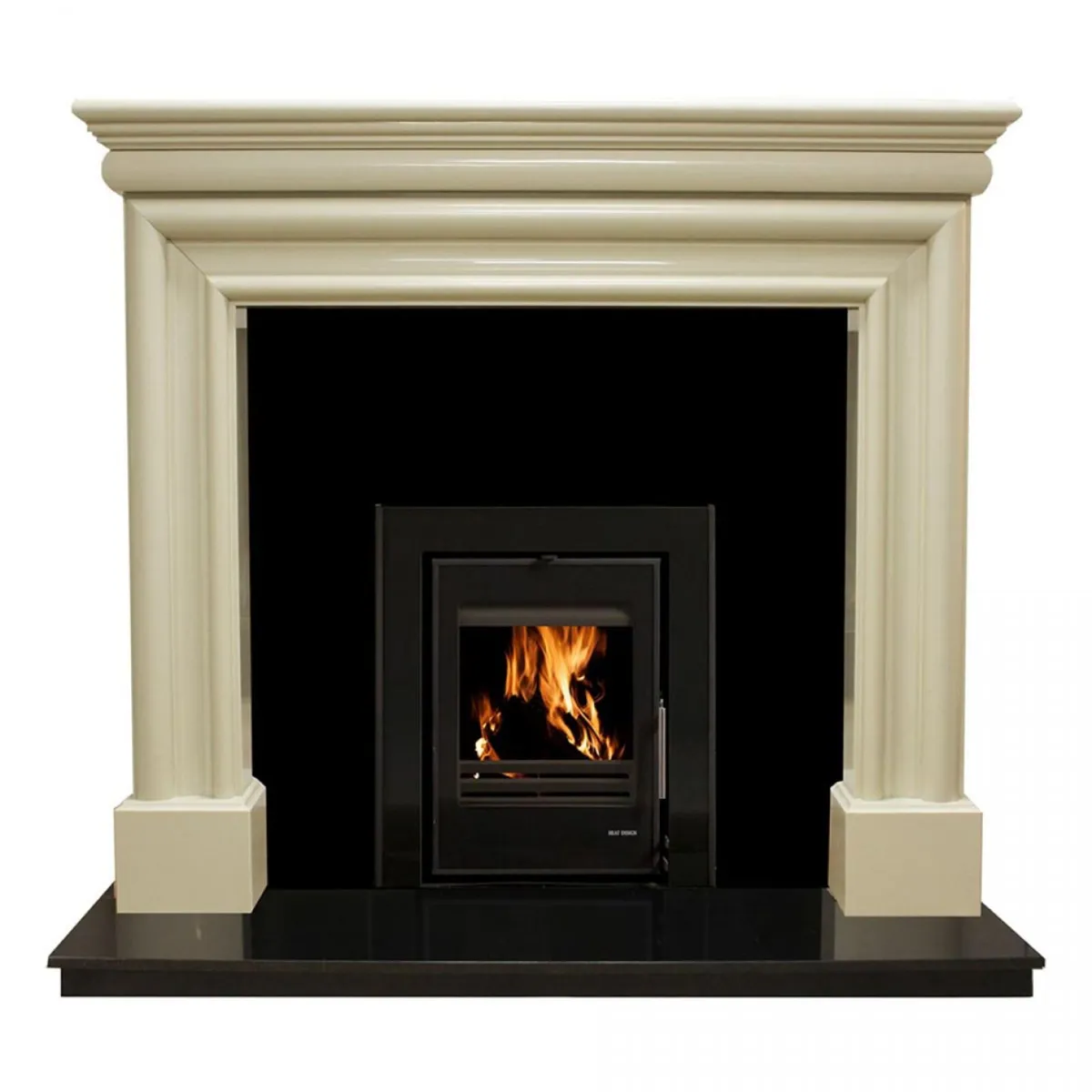 54'' Marble Juliet Fireplace in Ivory Pearl Finish - Image 1