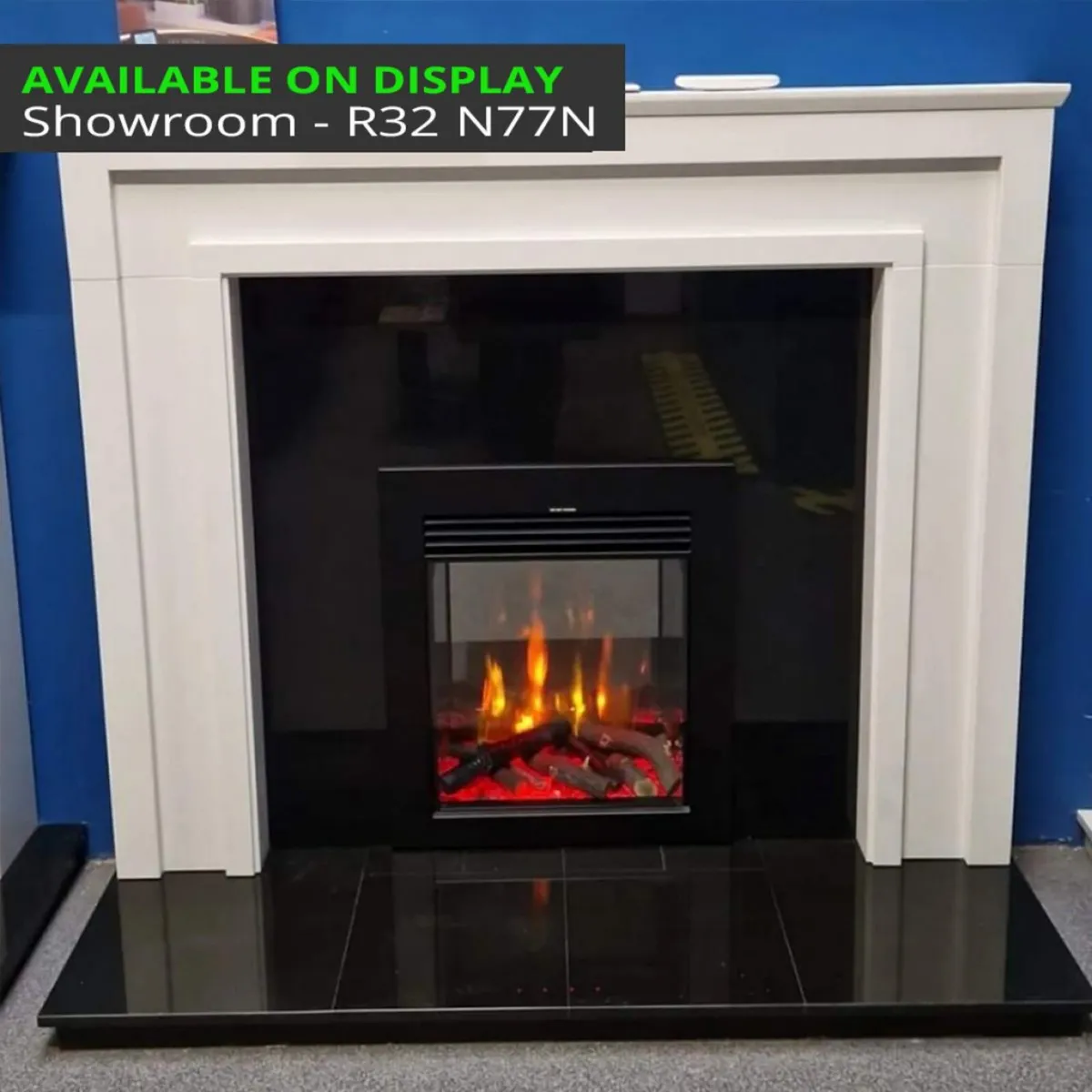 Pienza 54'' Marble Honed White Fireplace Surround - Image 1