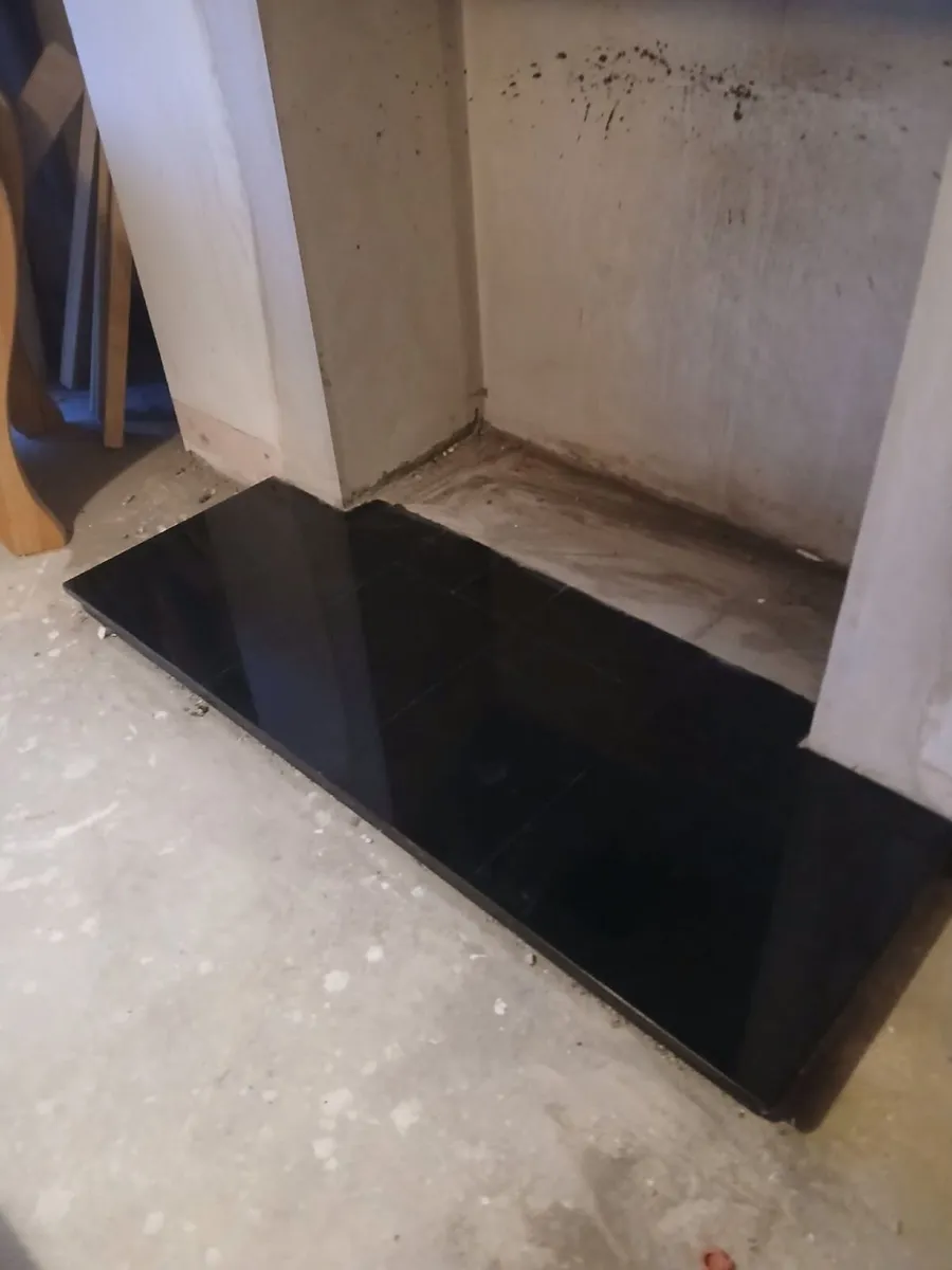 Marble fireplace with hearth.  + large hearth - Image 3