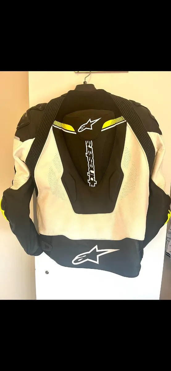 Alpinestars Atem V3 Leather Jacket - Black/White/F - Image 3