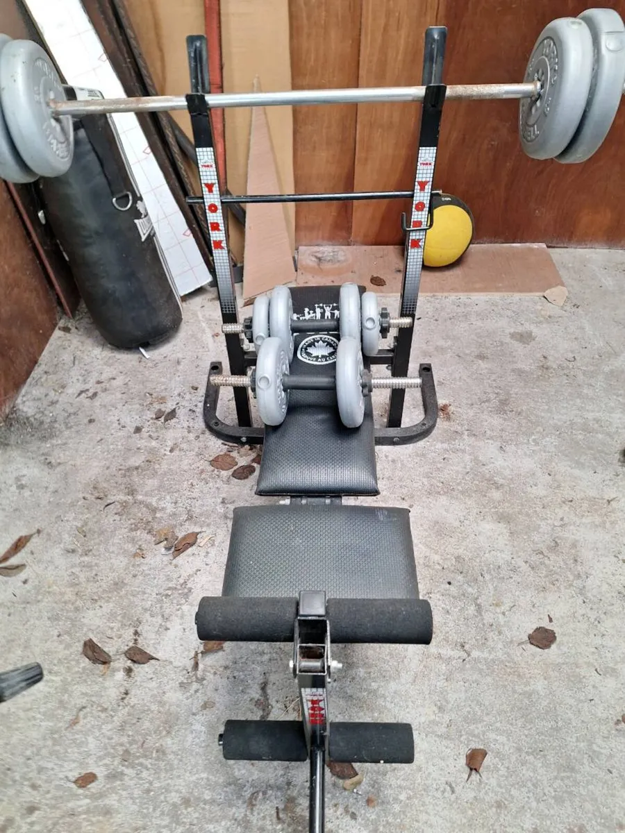 Weights and folding weight bench - Image 2