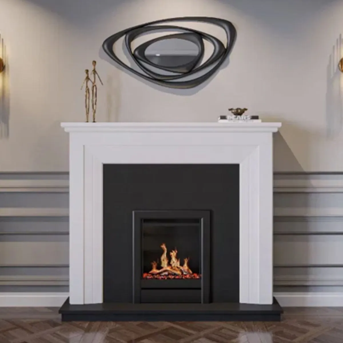Salento 75 Polished Fireplace Surround 56'' - Image 1
