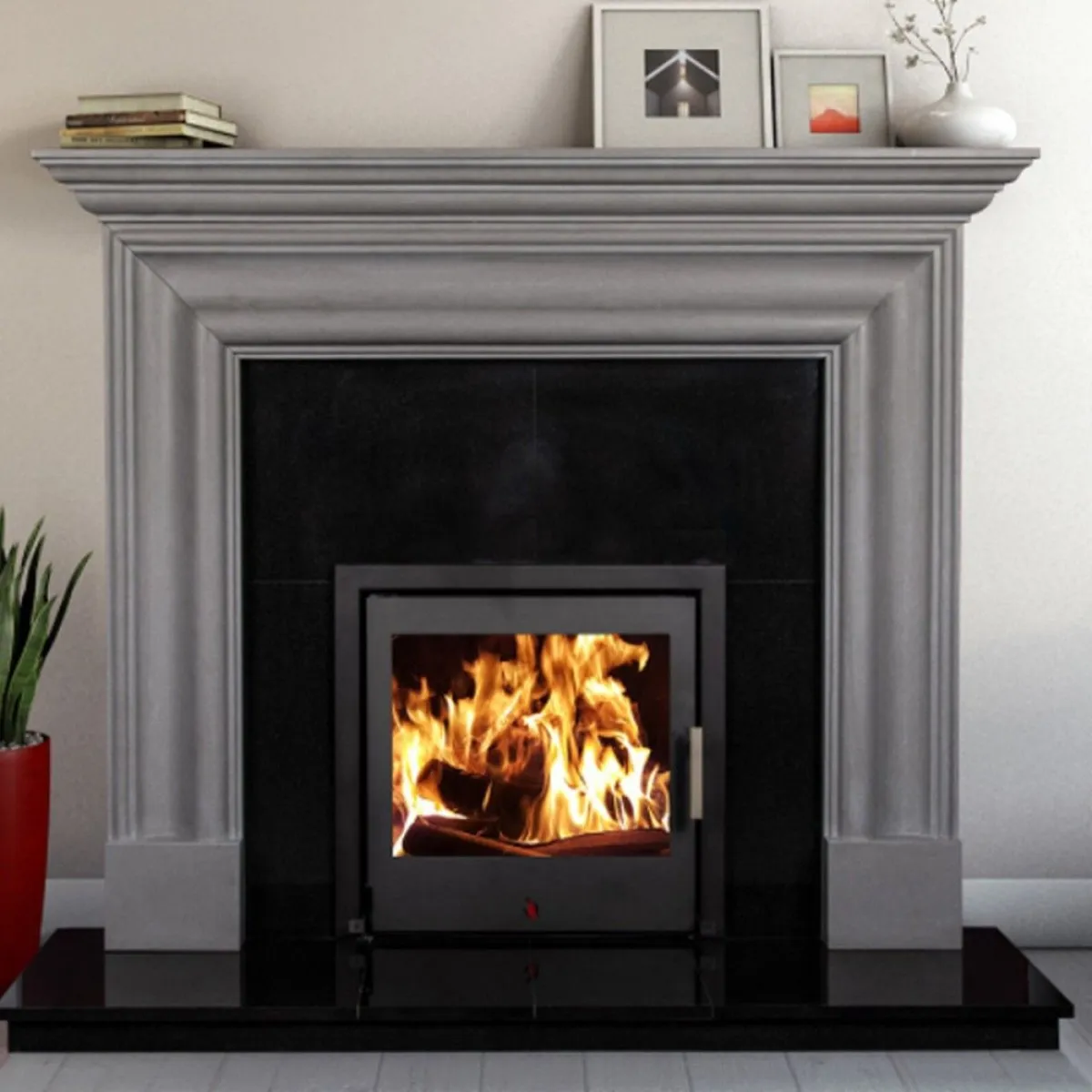 60'' VERSAILLES HONED LUNA GREY FIRE SURROUND