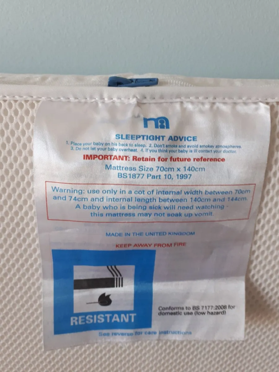 Mothercare Airflow Pocket Sprung Cot Mattress - Image 3