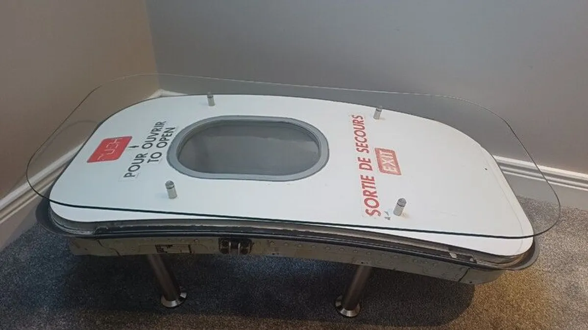 Airbus A319 F-GRHT Emergency Exit Window Table  Aviation Furniture - Image 1