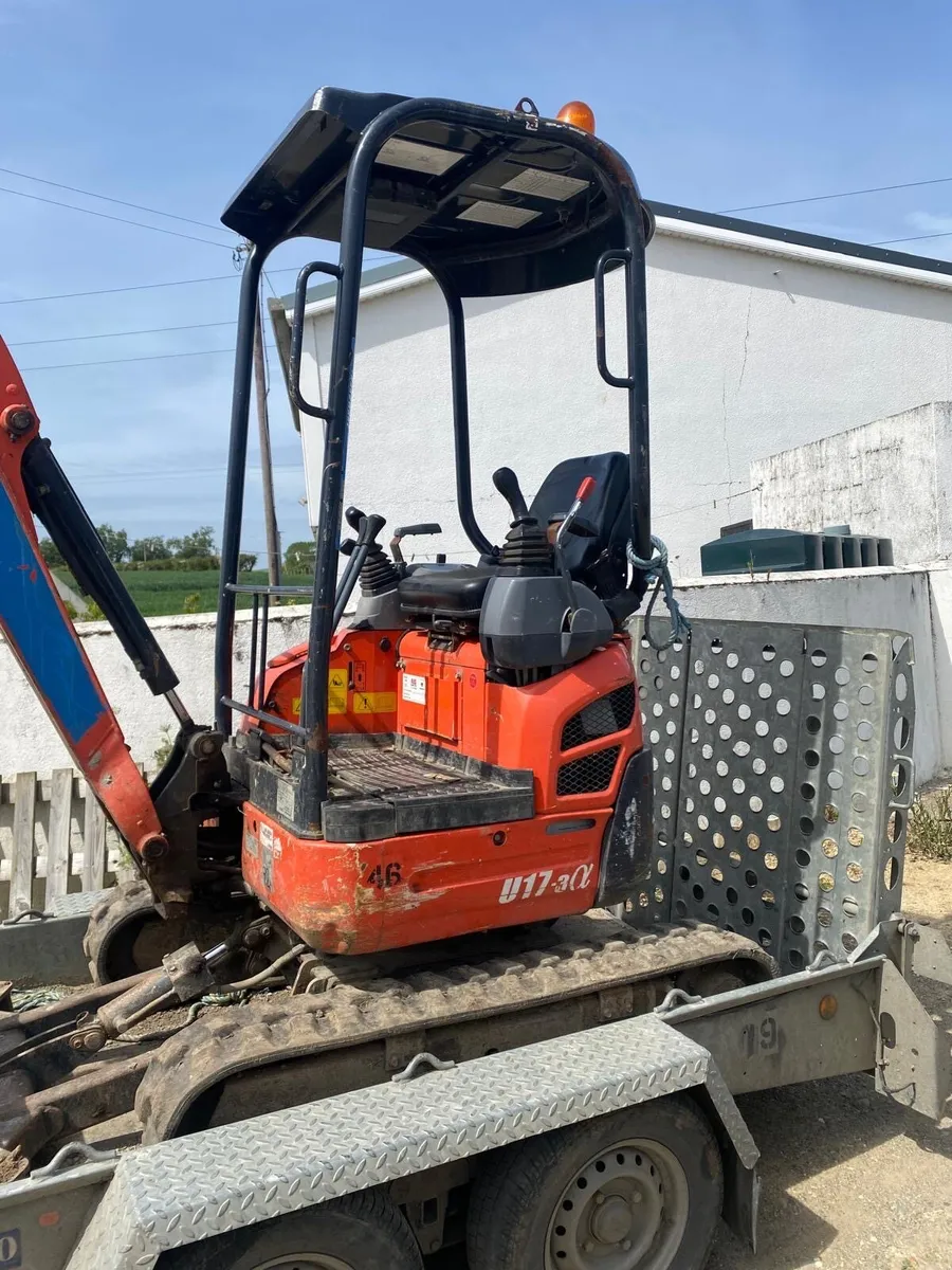 Kubota U17-3 mini excavator and 21 foot trailer - Image 3