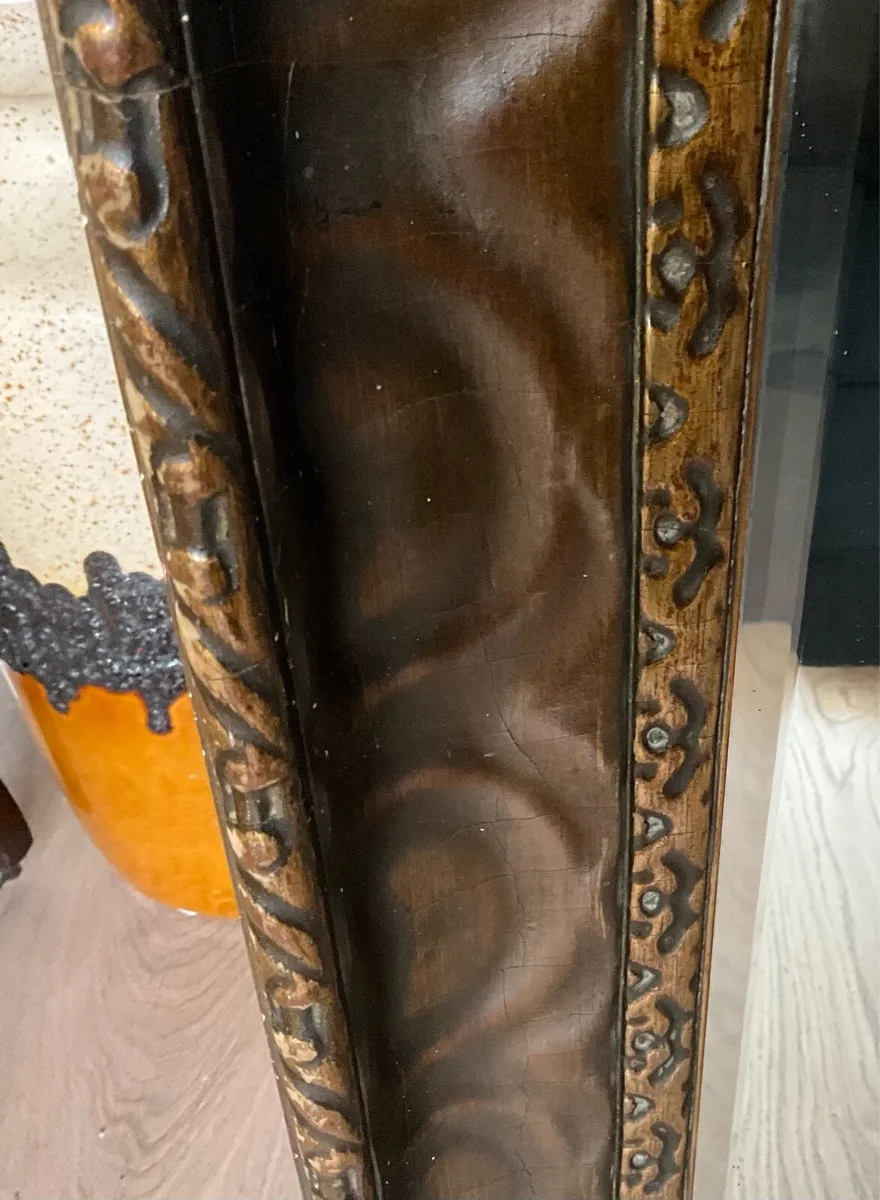 Extra Large Brass & Metal Wall Mirror - Image 4