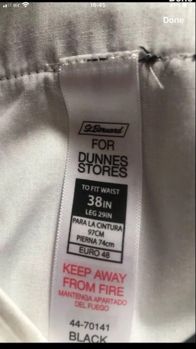 Mens black trousers W38”xL29” €10 - Image 4