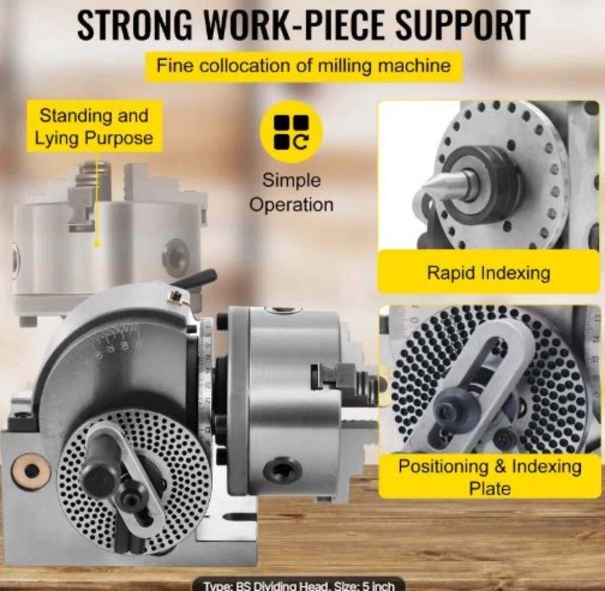 BS-0 Precision Dividing Head, Horizontal Dividing - Image 4