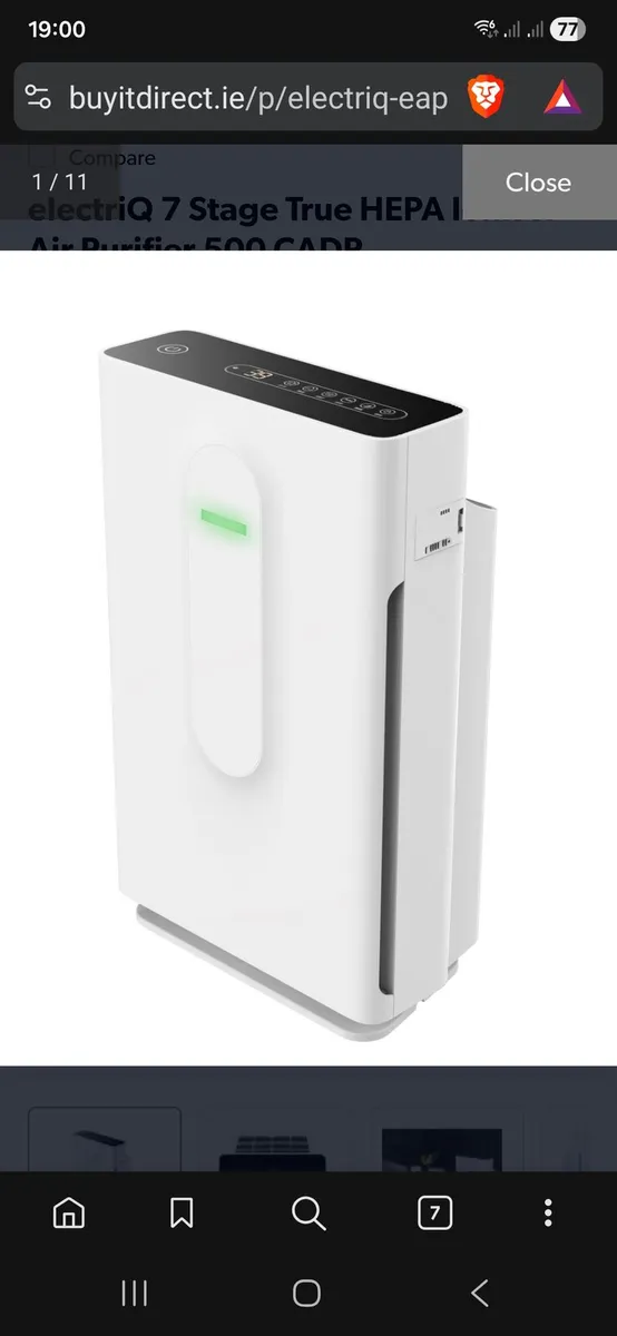 electriQ 7 Stage True HEPA Ioniser Air Purifier 50 - Image 1