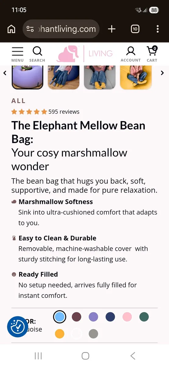 Bean bag- Elephant Mellow - Image 3