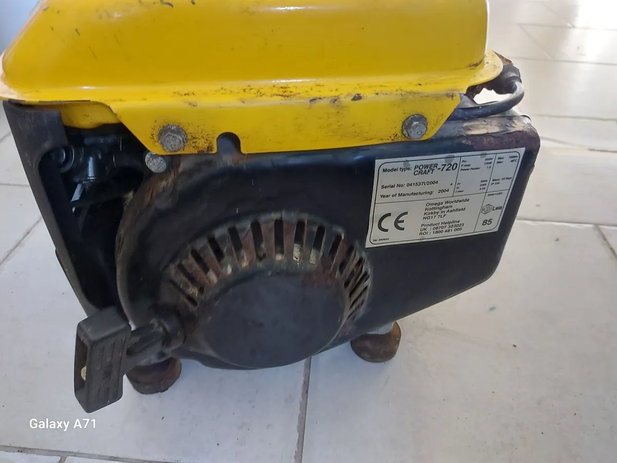 PowerCraft-720, 650 Watt Portable Petrol Generator - Image 4