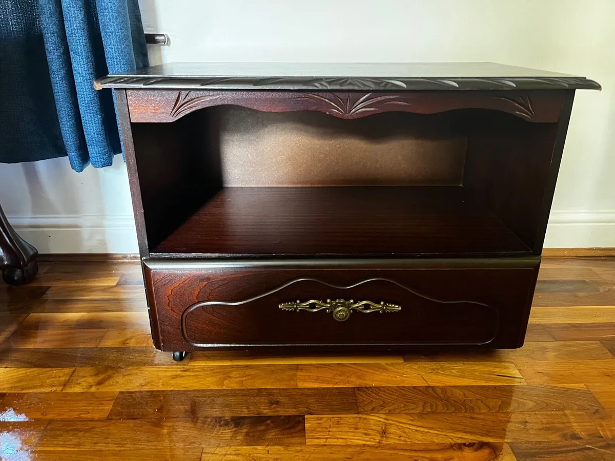 FREE /Rossmore mahogany low unit with brass handle - Image 1
