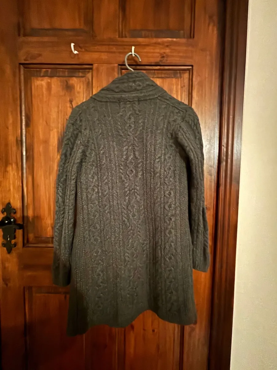 Aran Islands Knitwear Dark Green Wool Sweater Dres - Image 2