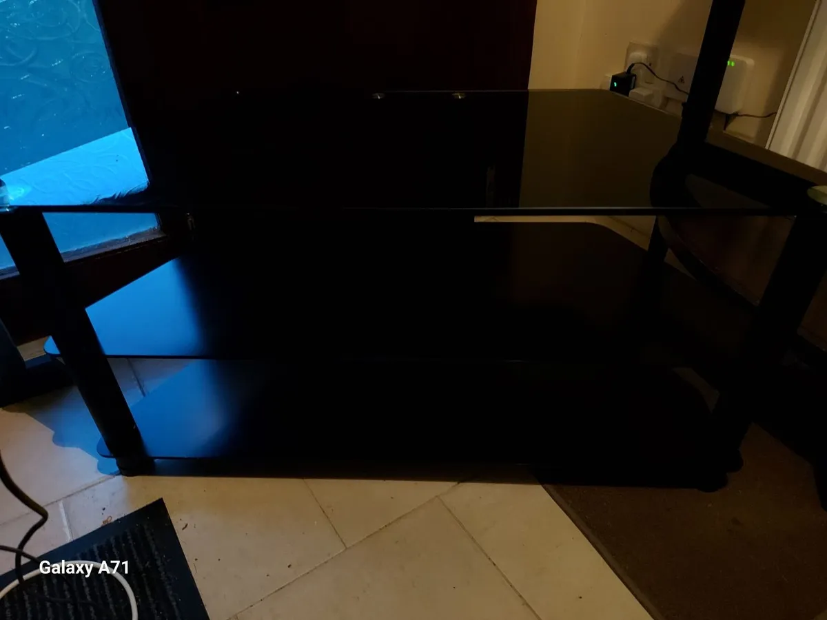 Tempered Glass TV Table - Image 1