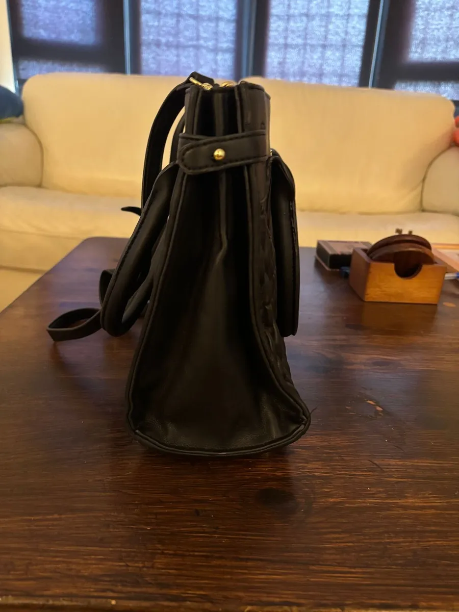 Black Leather Handbag Good Condition - Image 3