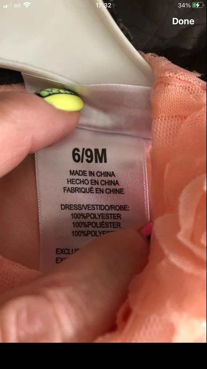 Girls stunning dress 6/9 mths €10 - Image 3