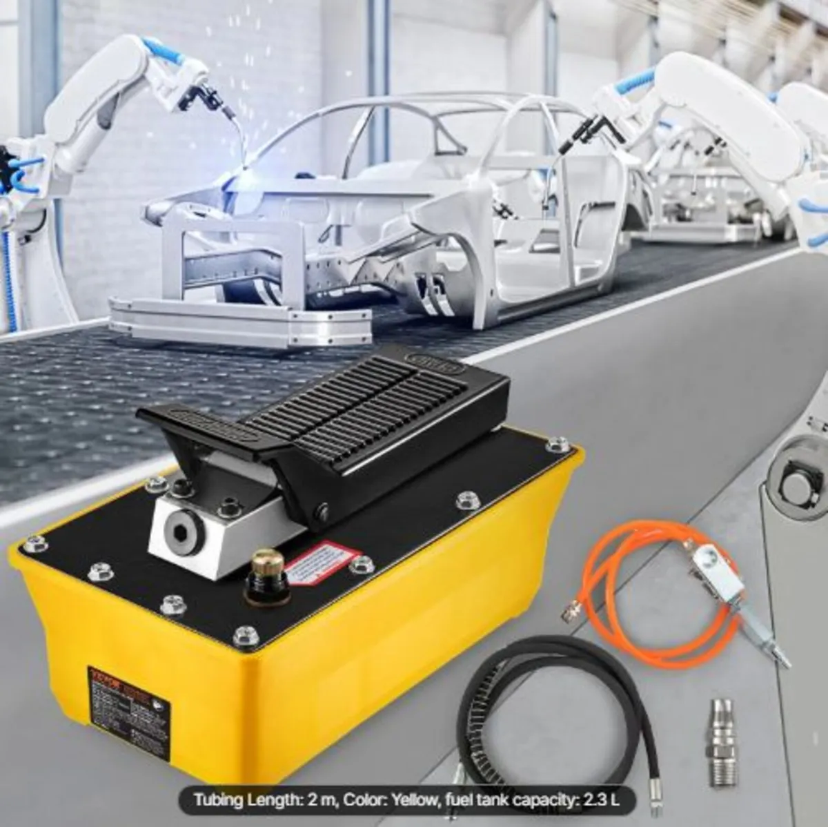 Air Hydraulic Pump,10,000 PSI Hydraulic Foot Pump - Image 3