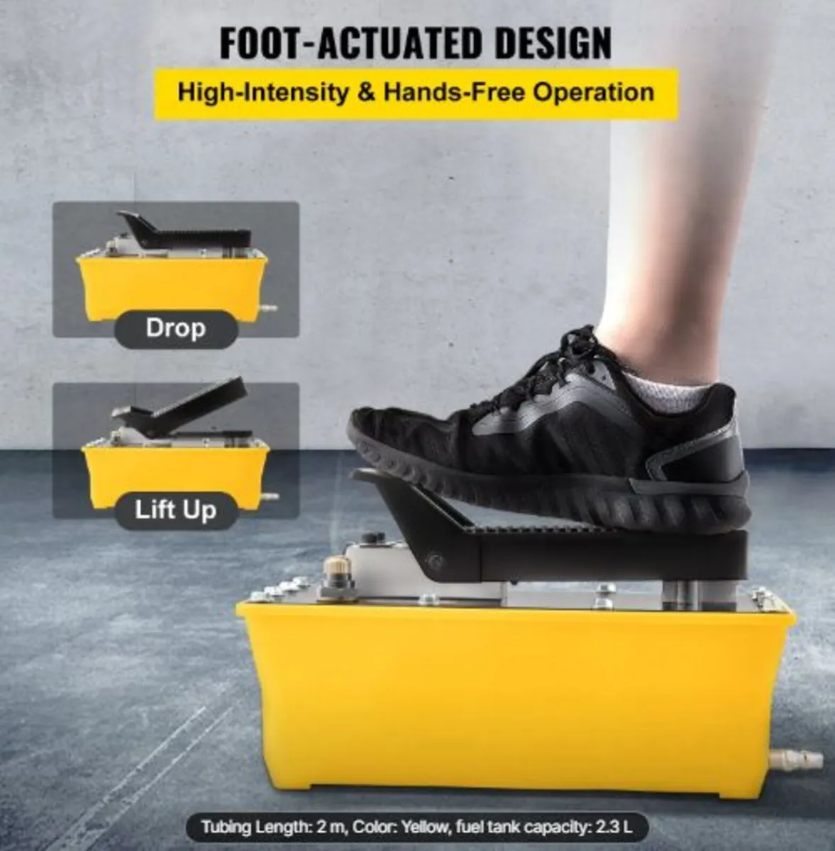 Air Hydraulic Pump,10,000 PSI Hydraulic Foot Pump - Image 4