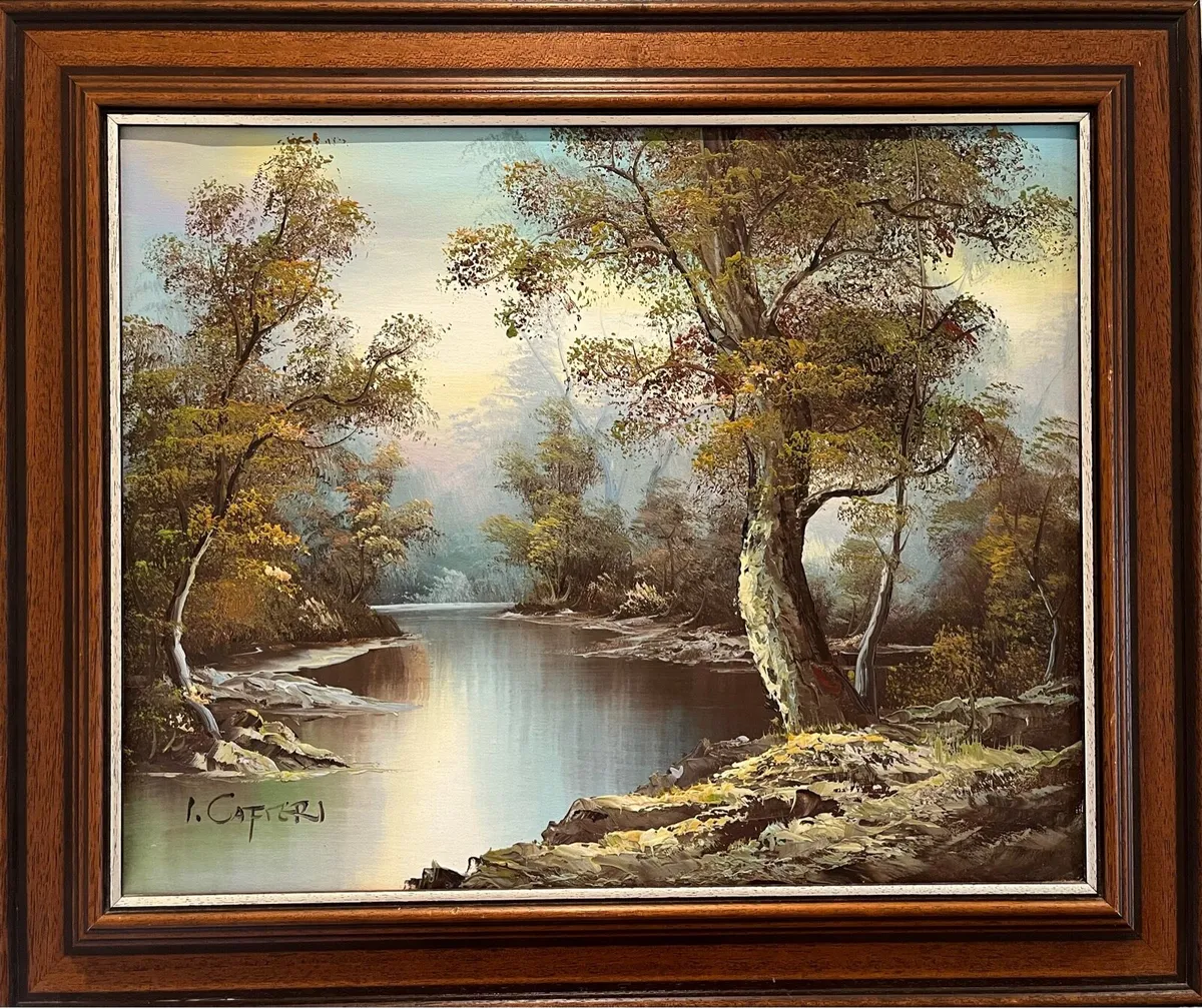 Framed Signed Oil Painting - Image 1