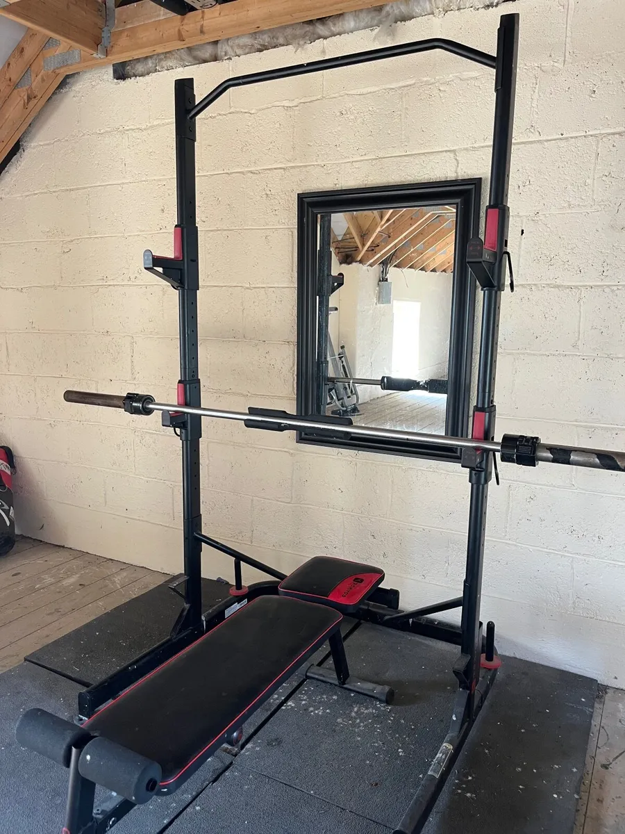 20KG Barbell, Squat Rack & Adjustable Bench - Image 4