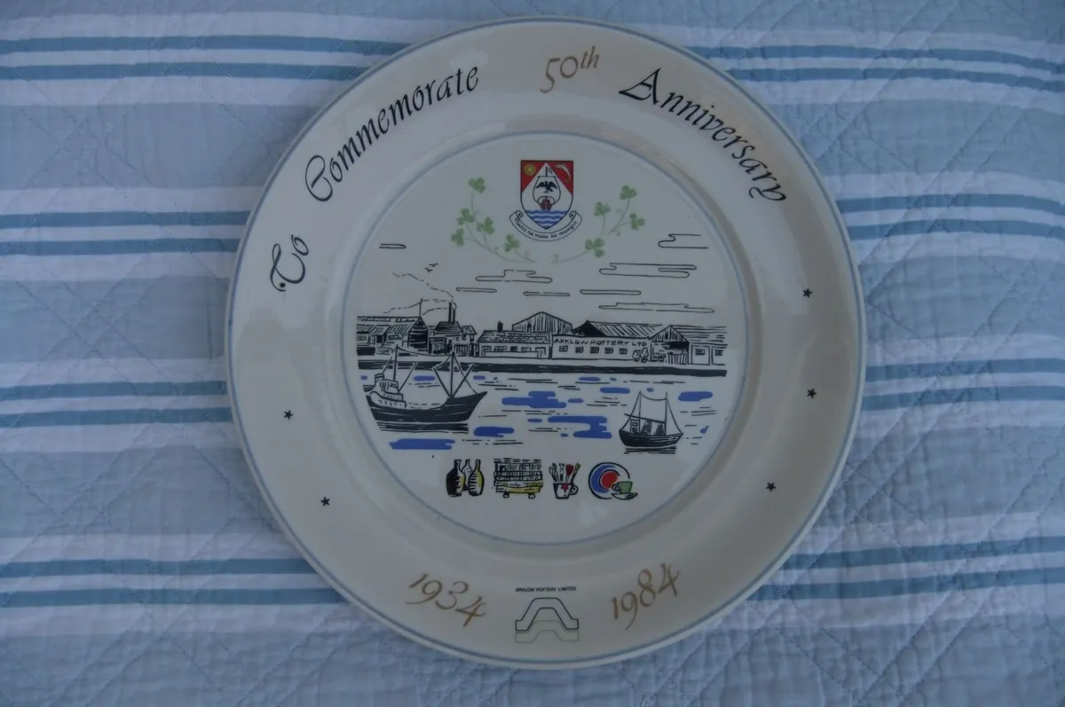 Arklow Pottery 50th Commemorate Anniversary Plate - Image 1