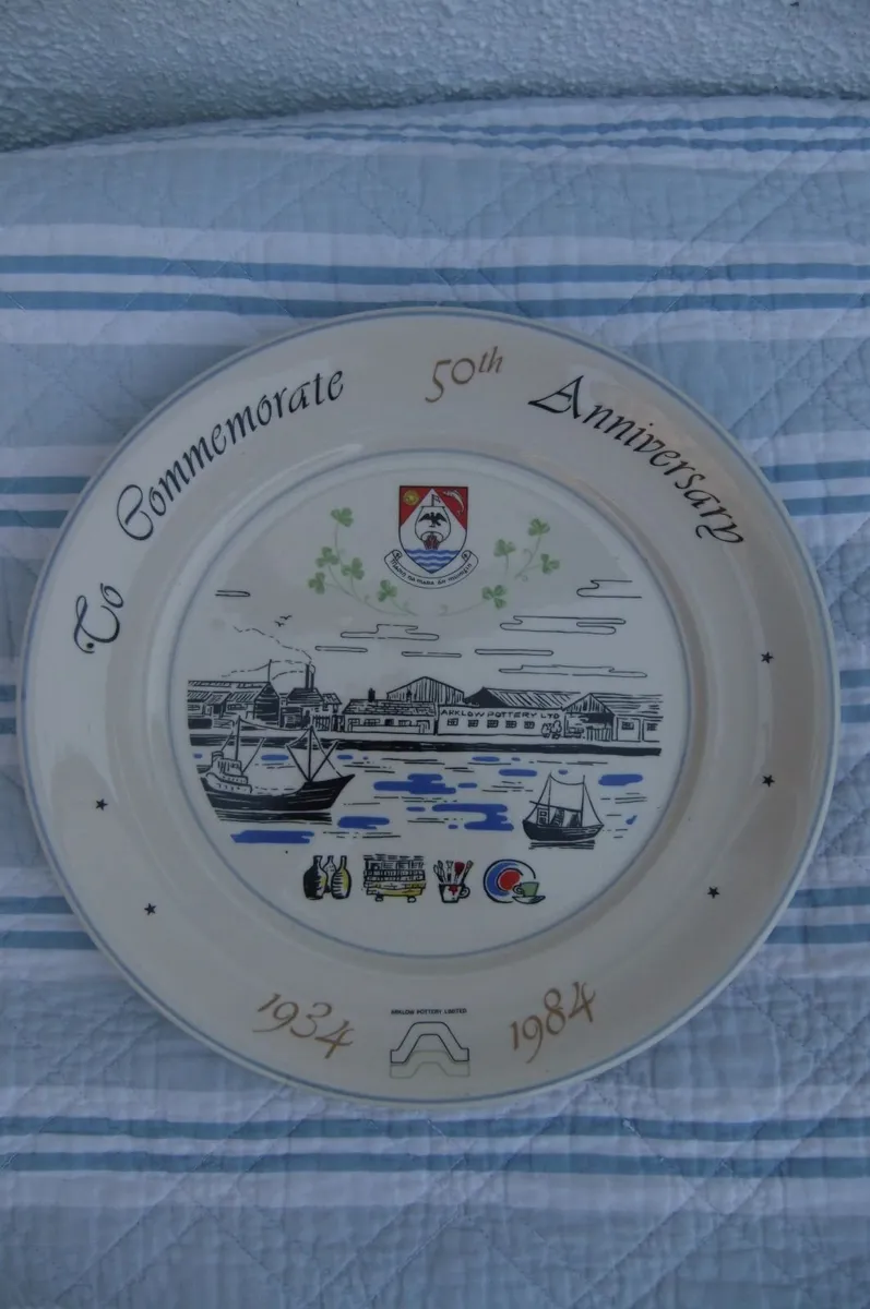 Arklow Pottery 50th Commemorate Anniversary Plate - Image 2