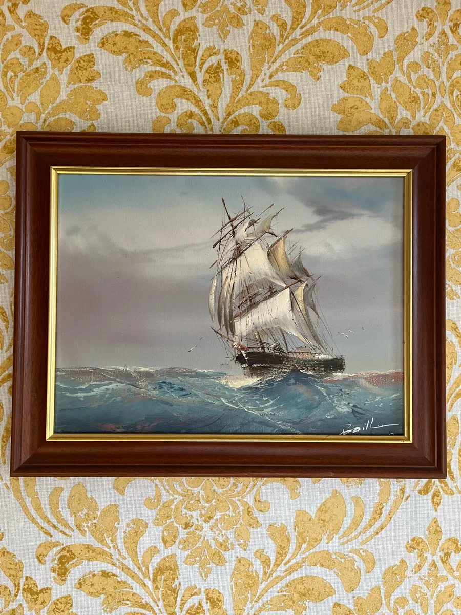 Signed Framed Oil Painting - Image 1