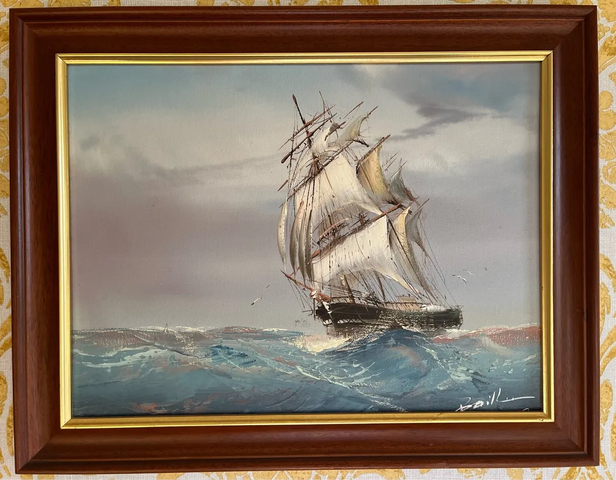 Signed Framed Oil Painting - Image 2