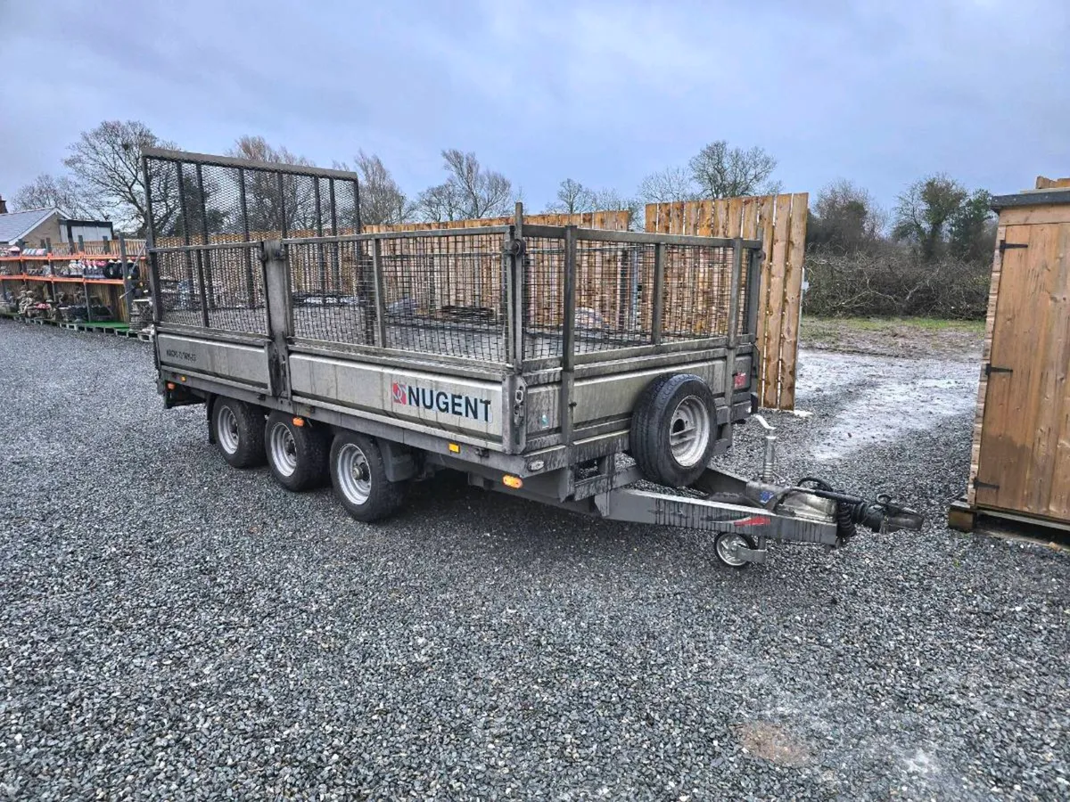 14ft nugent dropside mesh trailer & big ramp door - Image 1