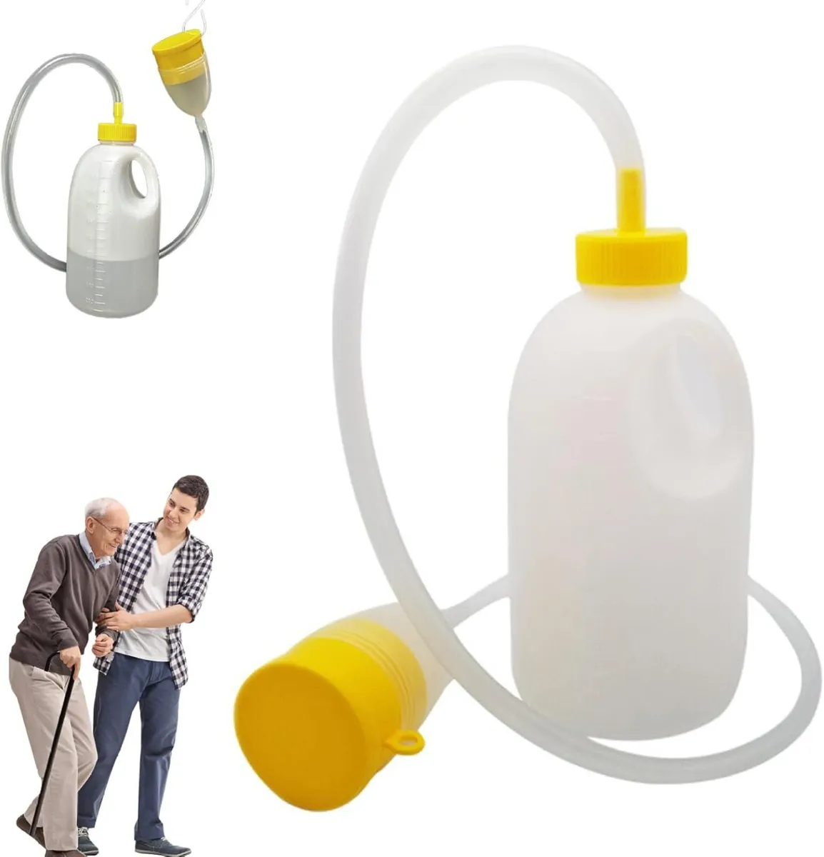 Portable Urinal Bottle Men 1700ml Spill Proof - Image 1