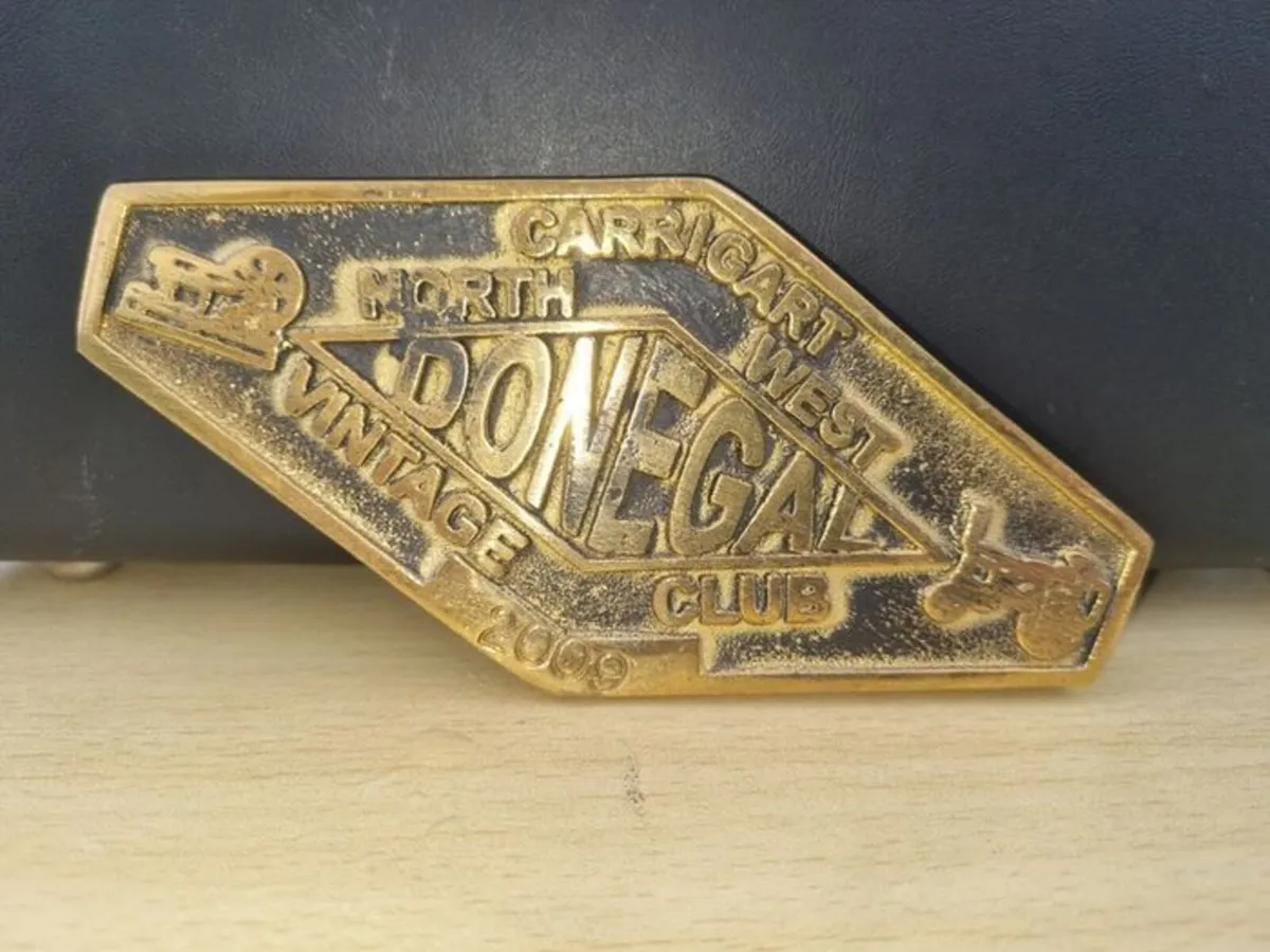 Brass Plaque - Donegal North West Vintage Club - Image 1