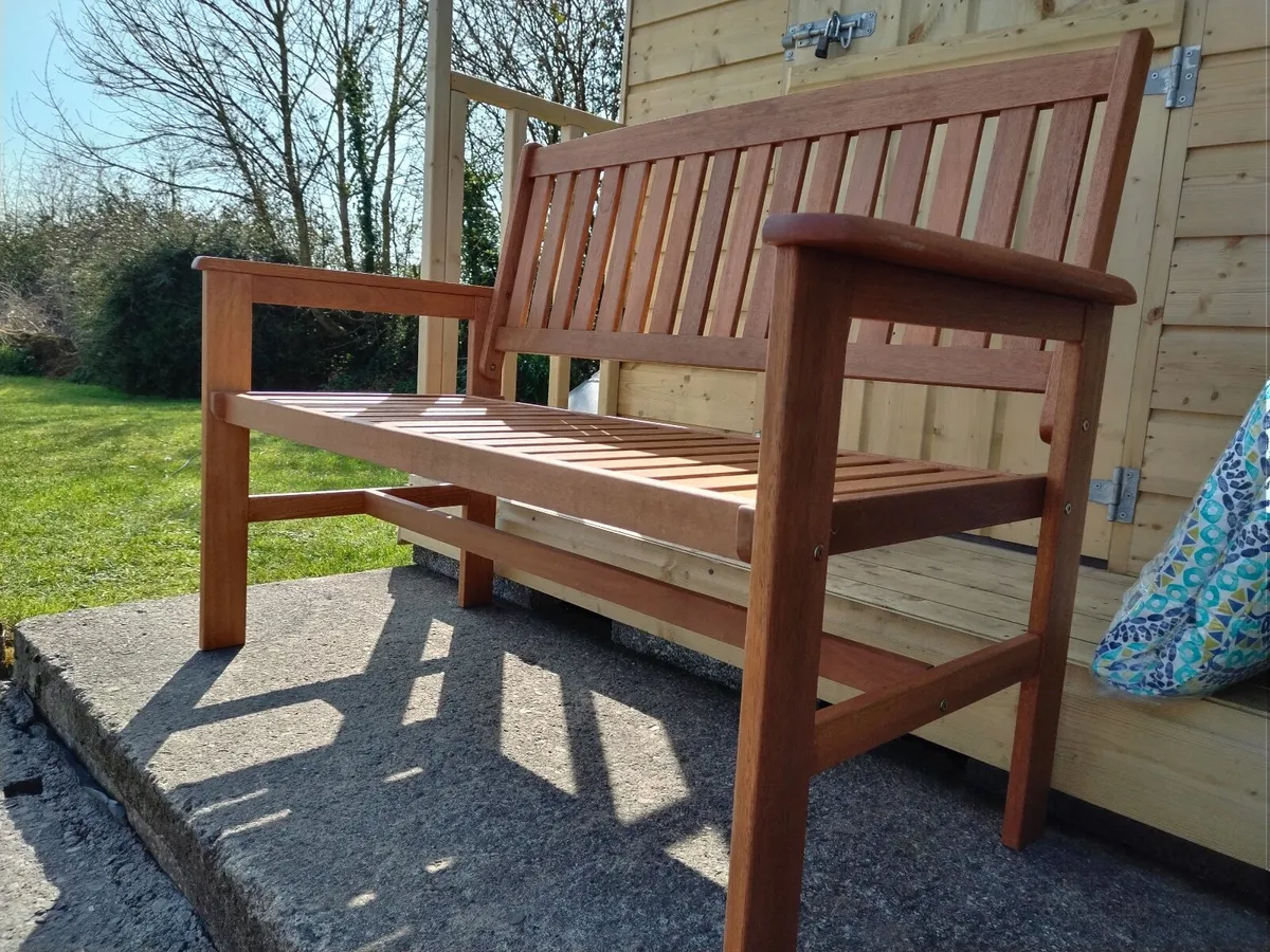Garden 2 Seater Bench and Cushion €160 - Image 3