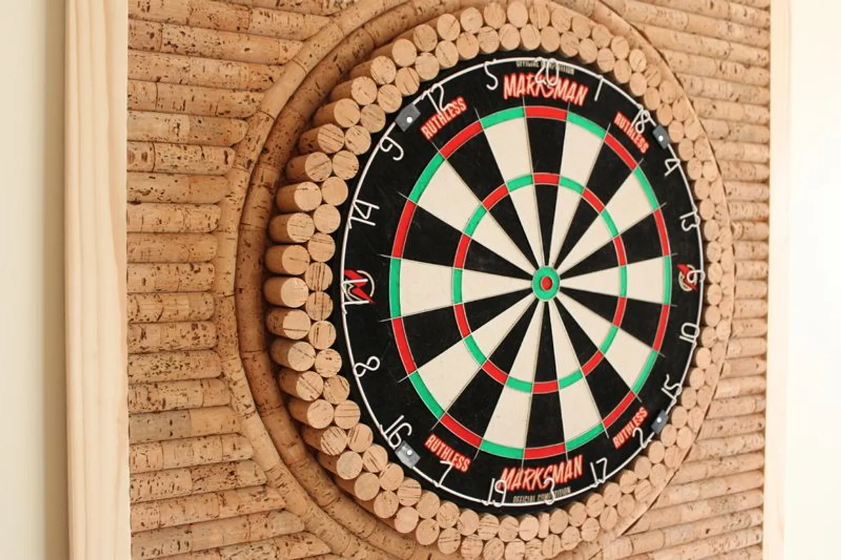 Hand-Made Cork Dartboard Wall Protector - Image 2
