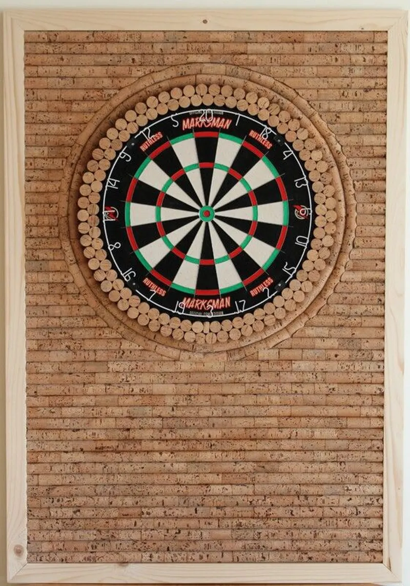 Hand-Made Cork Dartboard Wall Protector - Image 3