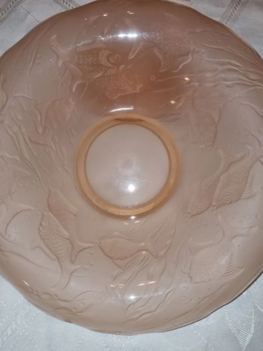 Art Deco Glass Rose Bowl - Image 4