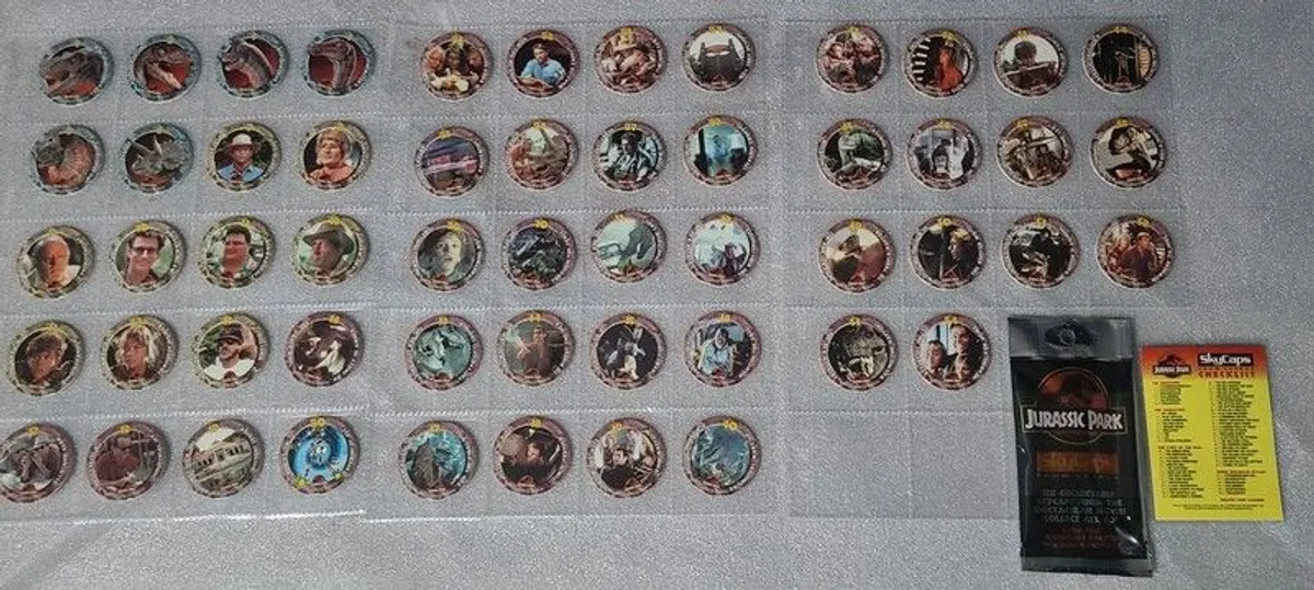 Rare Vintage 1993 Base Set Jurrasic Park 1-54 Skycaps, sleeved with Checklist - Image 3